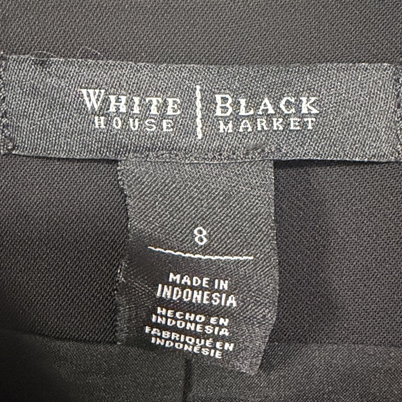 White House Black Market A-Line Skirt Black Pleated Office Career Cocktail - Picture 4 of 16